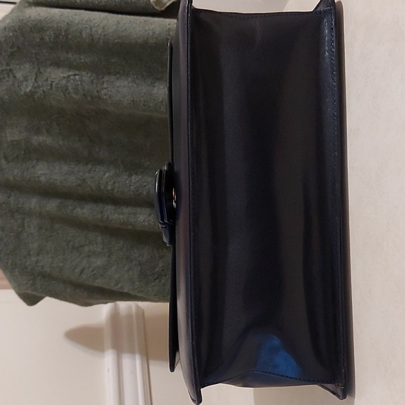 Brahmin Medium Francine Navy Blue Topsail Genuine Leather Handbag - Picture 10 of 12